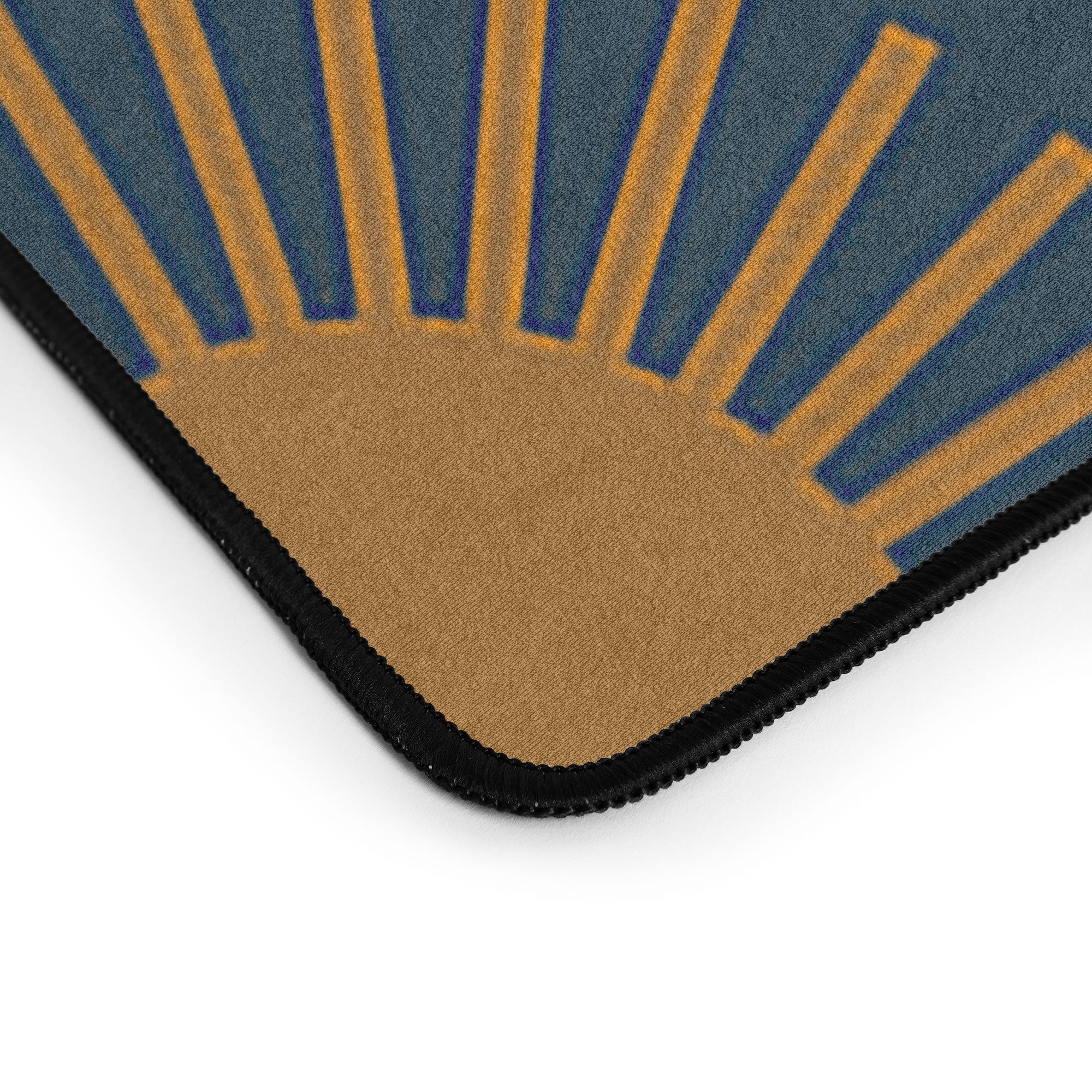 Colour Poems Cheerful Sun Pattern Navy Blue Desk Mat