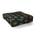 Colour Poems Cheerful Sun Pattern Navy Blue Floor Pillow Square