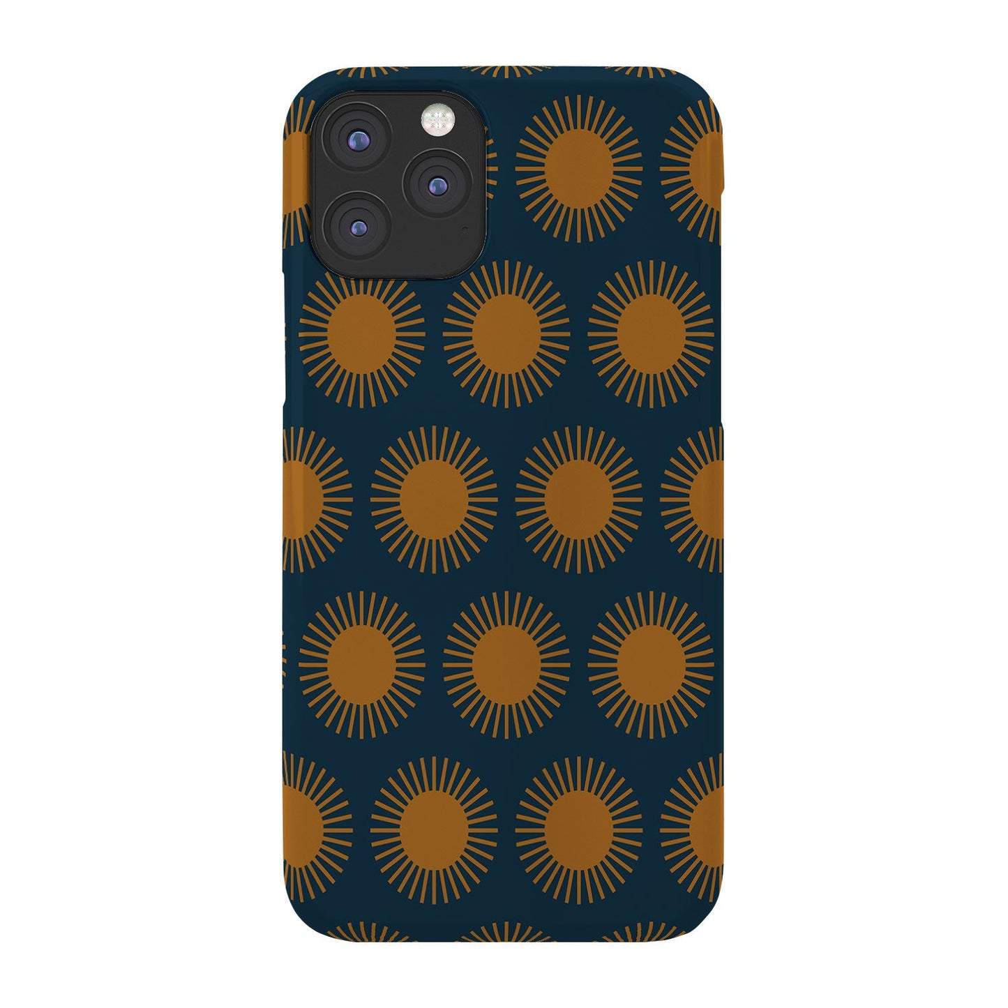 Colour Poems Cheerful Sun Pattern Navy Blue Phone Case