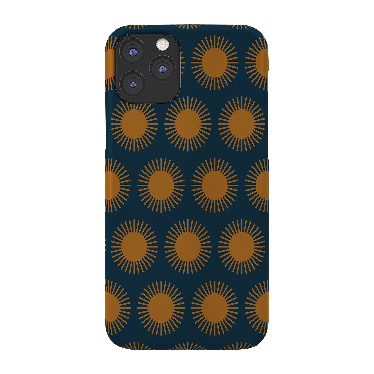 Colour Poems Cheerful Sun Pattern Navy Blue Phone Case