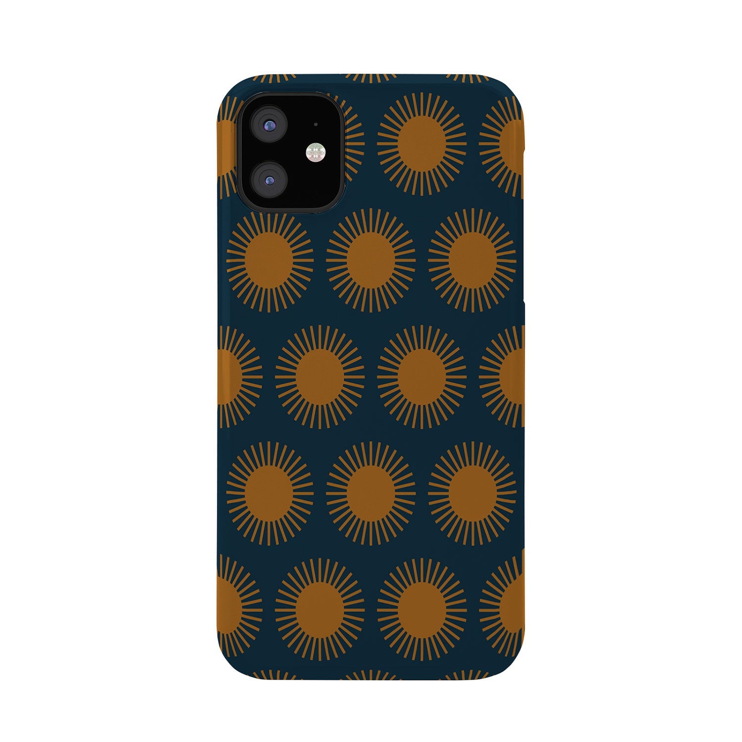 Colour Poems Cheerful Sun Pattern Navy Blue Phone Case