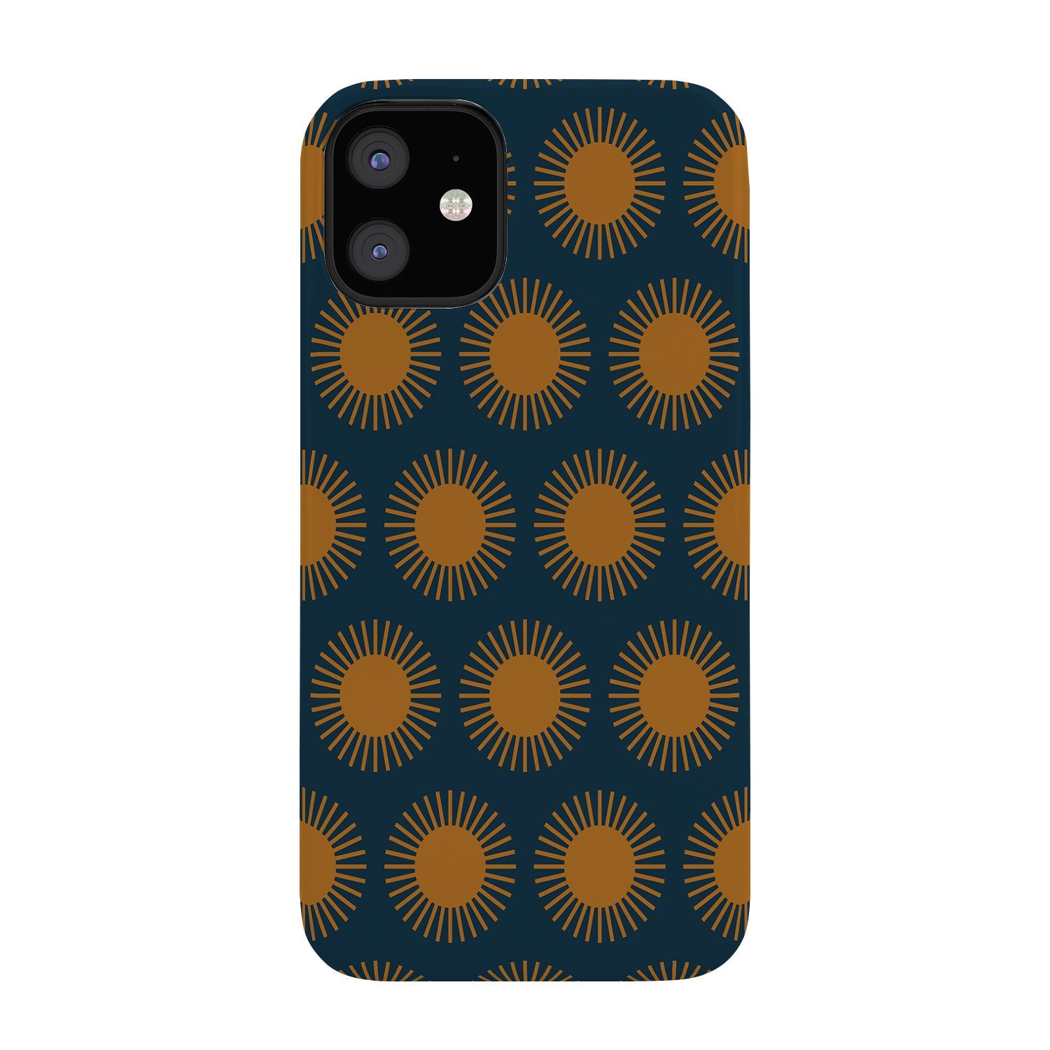 Colour Poems Cheerful Sun Pattern Navy Blue Phone Case
