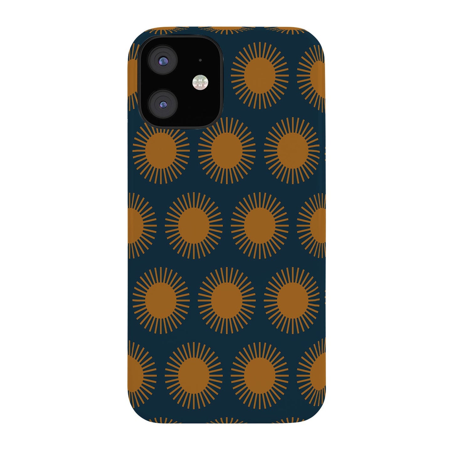 Colour Poems Cheerful Sun Pattern Navy Blue Phone Case