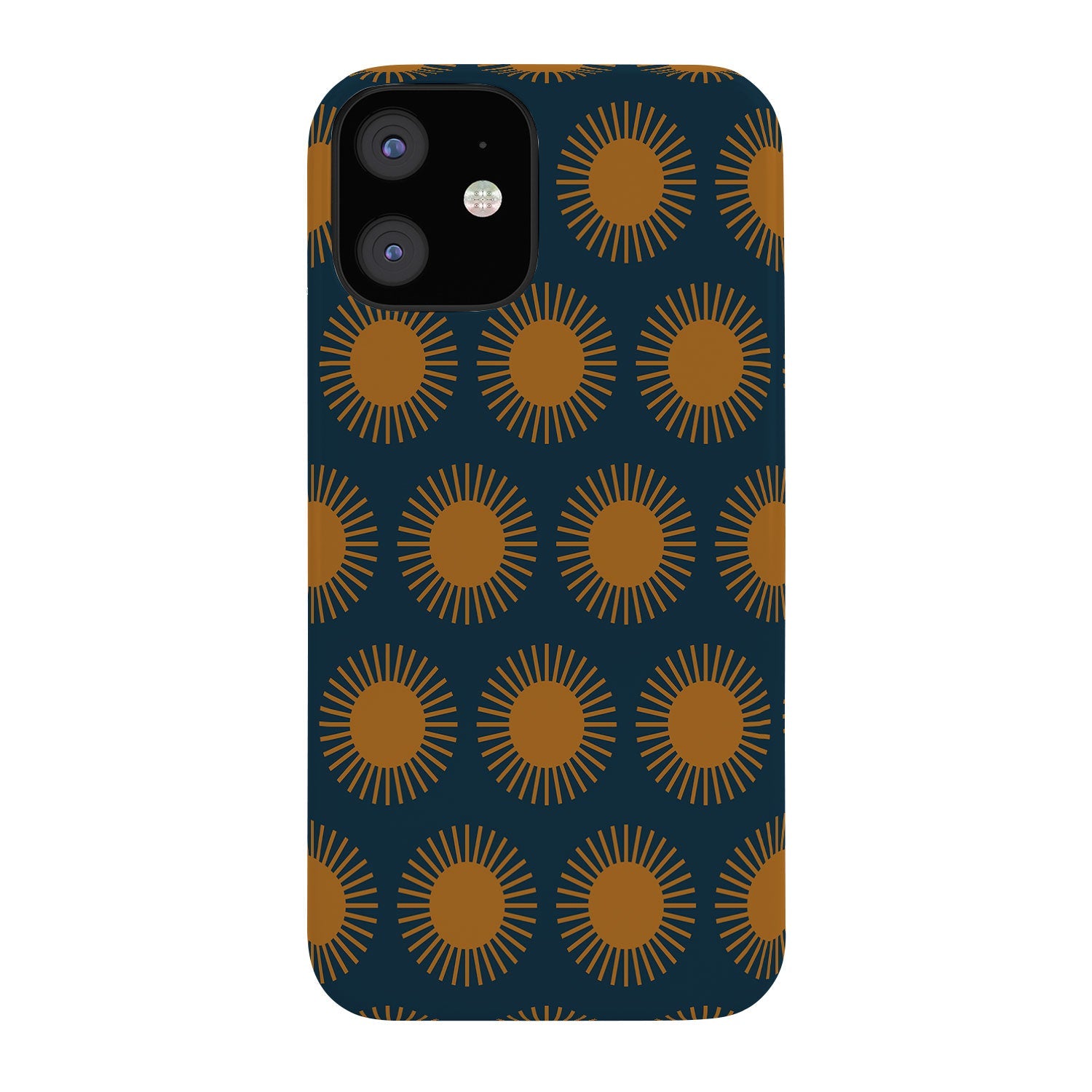 Colour Poems Cheerful Sun Pattern Navy Blue Phone Case