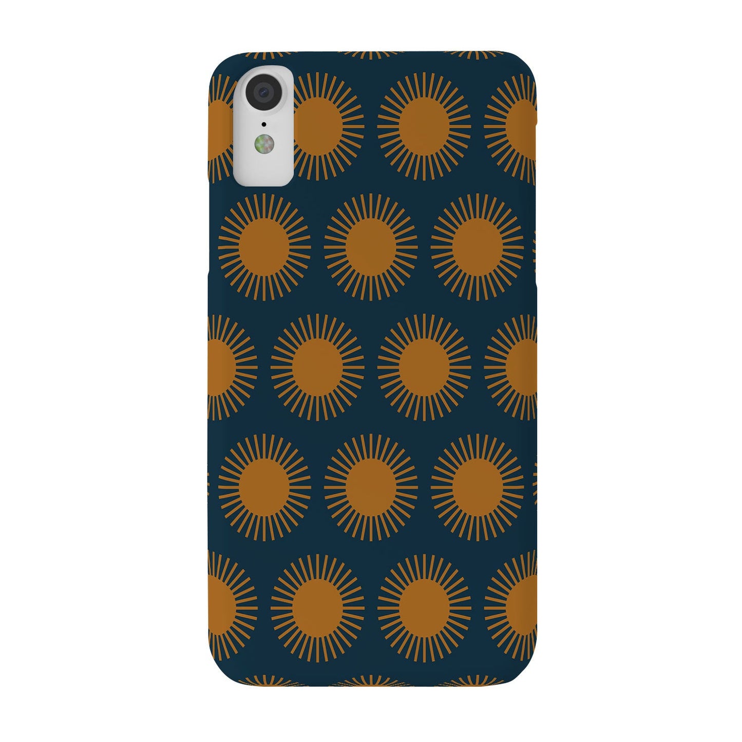 Colour Poems Cheerful Sun Pattern Navy Blue Phone Case