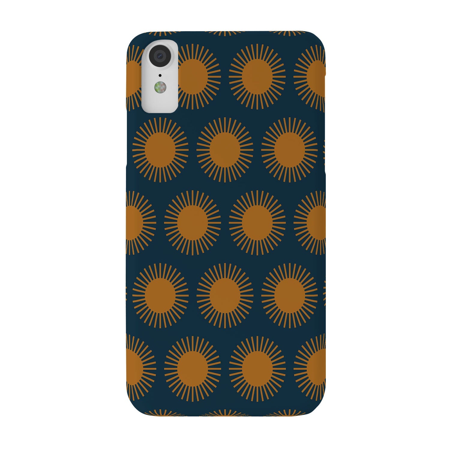 Colour Poems Cheerful Sun Pattern Navy Blue Phone Case