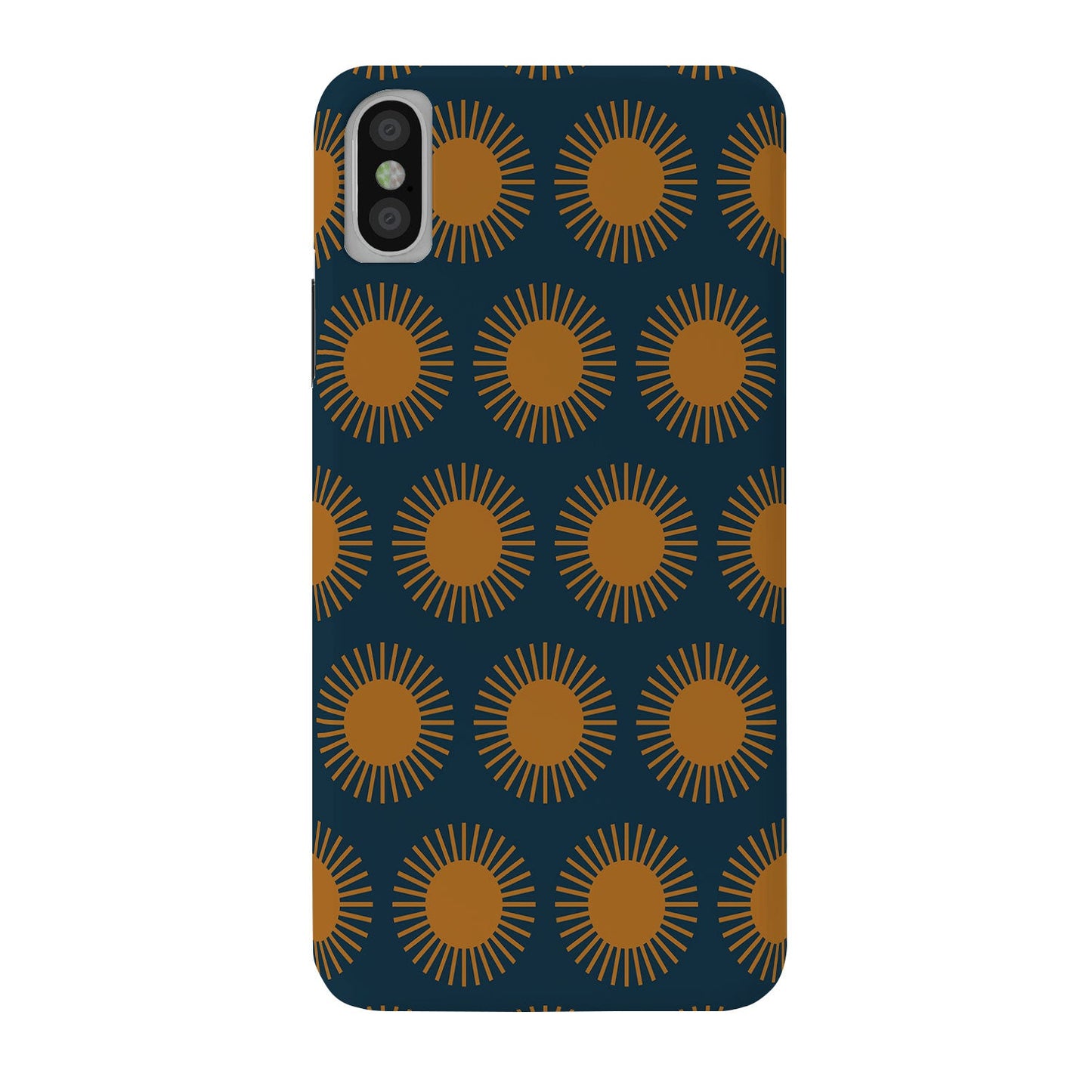 Colour Poems Cheerful Sun Pattern Navy Blue Phone Case