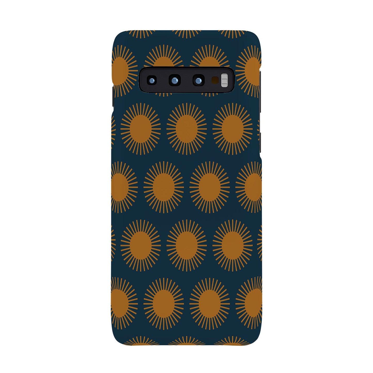 Colour Poems Cheerful Sun Pattern Navy Blue Phone Case