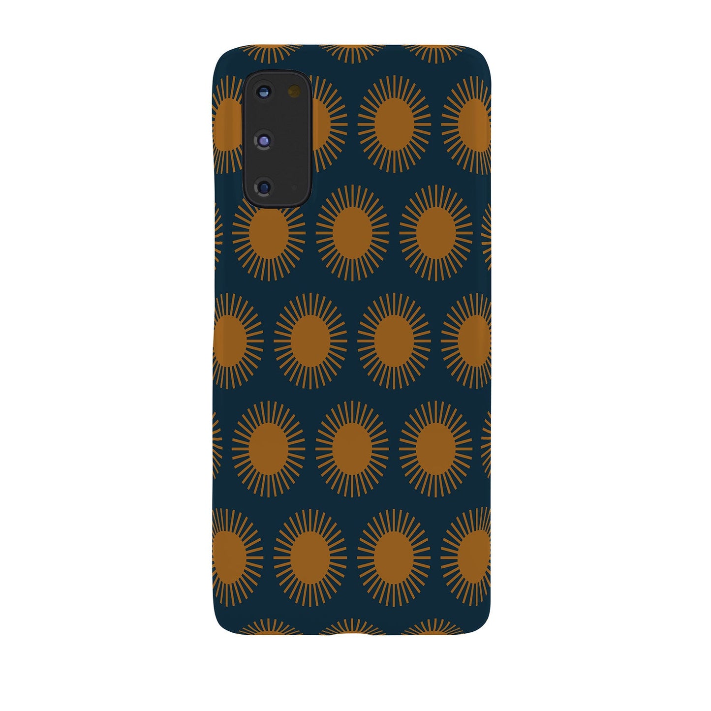 Colour Poems Cheerful Sun Pattern Navy Blue Phone Case