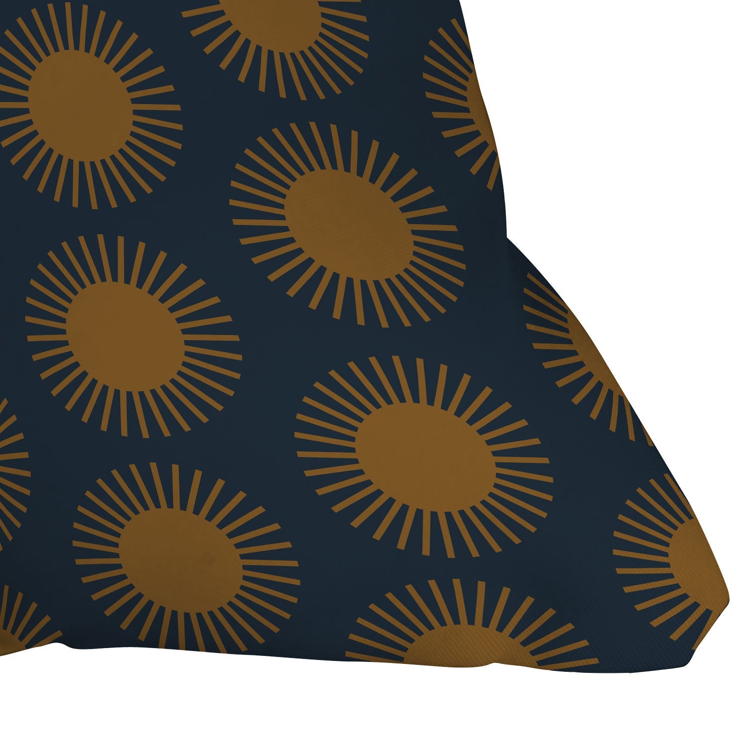 Colour Poems Cheerful Sun Pattern Navy Blue Outdoor Throw Pillow