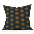Colour Poems Cheerful Sun Pattern Navy Blue Throw Pillow