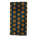 Colour Poems Cheerful Sun Pattern Navy Blue Beach Towel