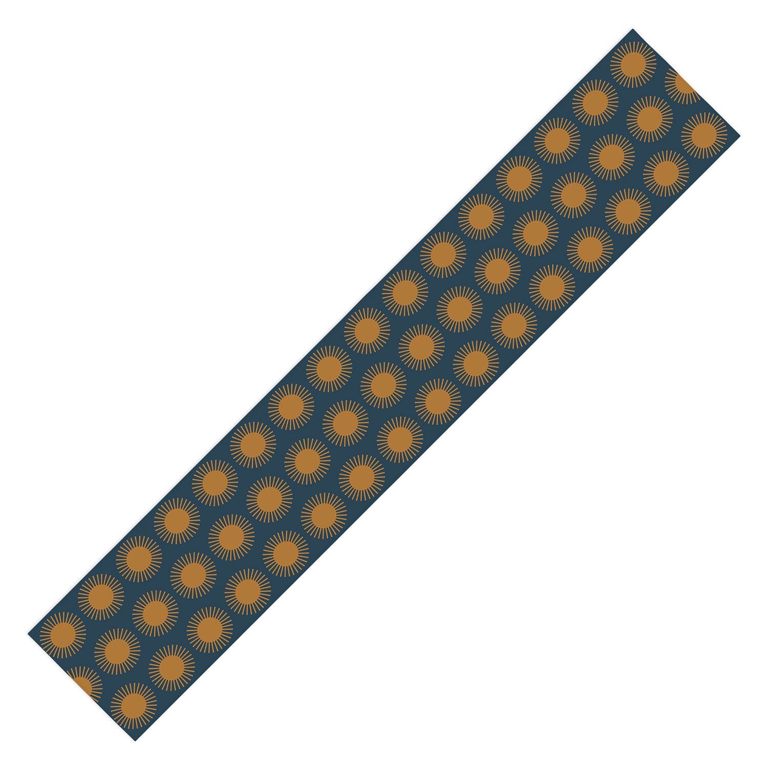 Colour Poems Cheerful Sun Pattern Navy Blue Table Runner