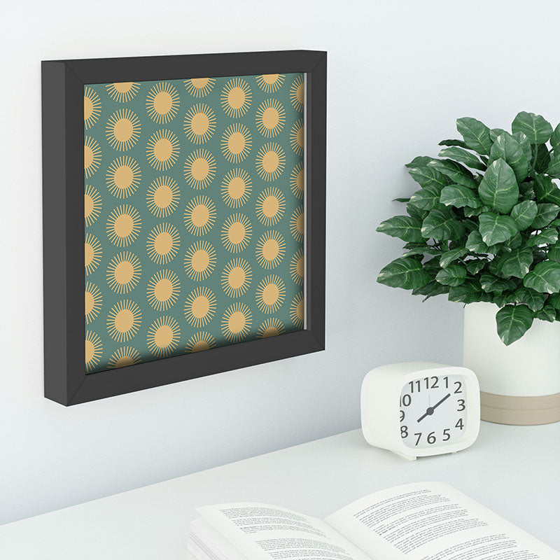 Colour Poems Cheerful Sun Pattern Sage Recessed Framing Square
