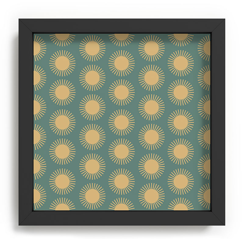 Colour Poems Cheerful Sun Pattern Sage Recessed Framing Square