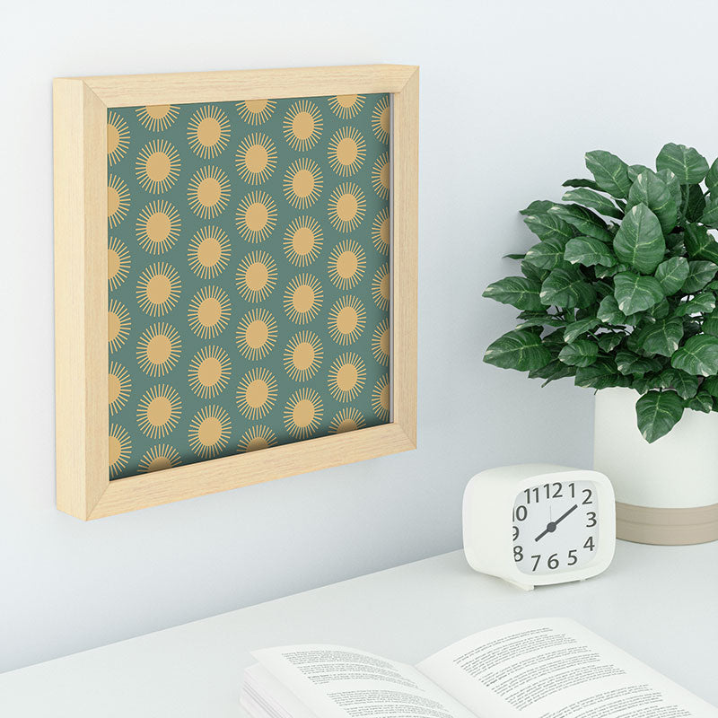 Colour Poems Cheerful Sun Pattern Sage Recessed Framing Square