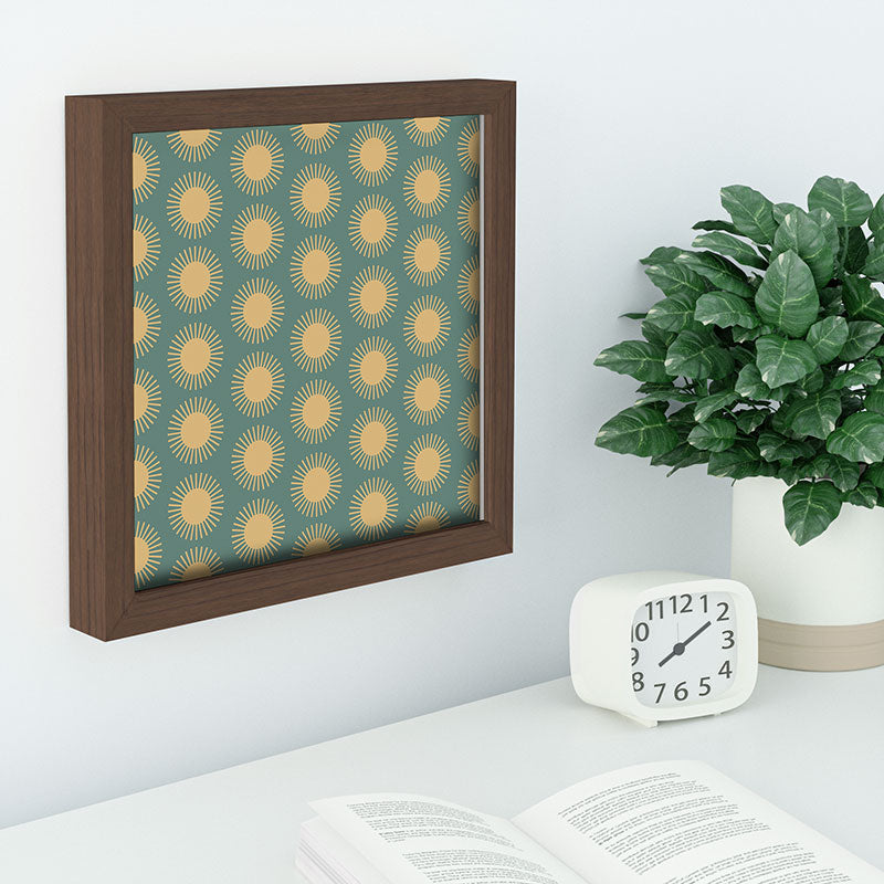 Colour Poems Cheerful Sun Pattern Sage Recessed Framing Square
