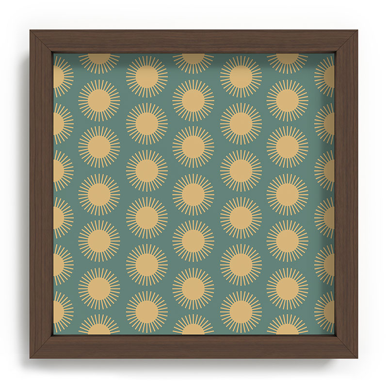 Colour Poems Cheerful Sun Pattern Sage Recessed Framing Square