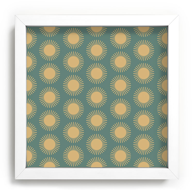Colour Poems Cheerful Sun Pattern Sage Recessed Framing Square