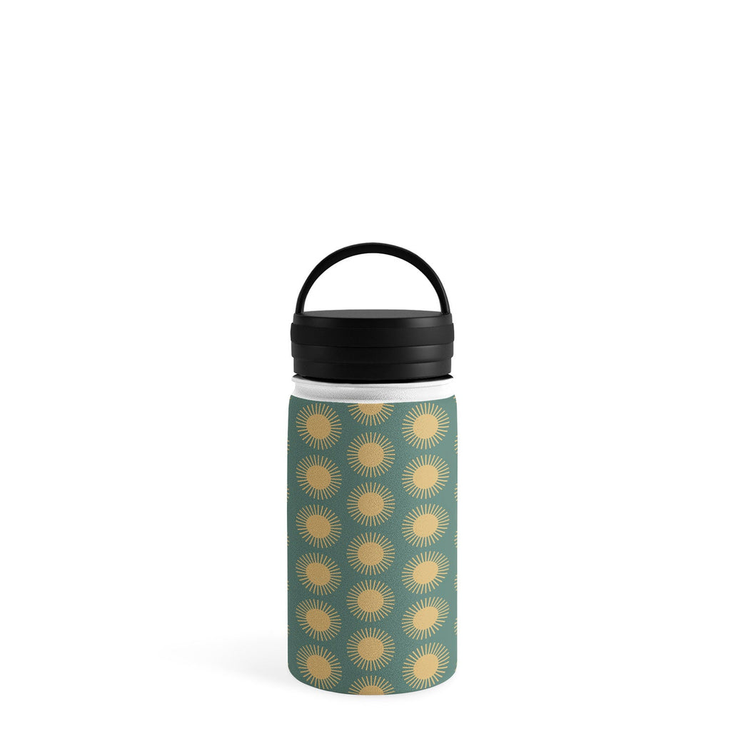 Colour Poems Cheerful Sun Pattern Sage Water Bottle