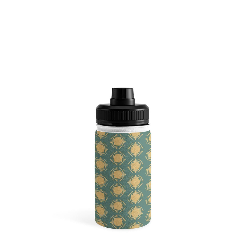 Colour Poems Cheerful Sun Pattern Sage Water Bottle