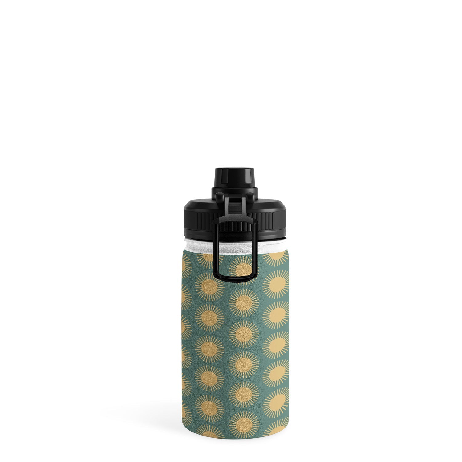 Colour Poems Cheerful Sun Pattern Sage Water Bottle