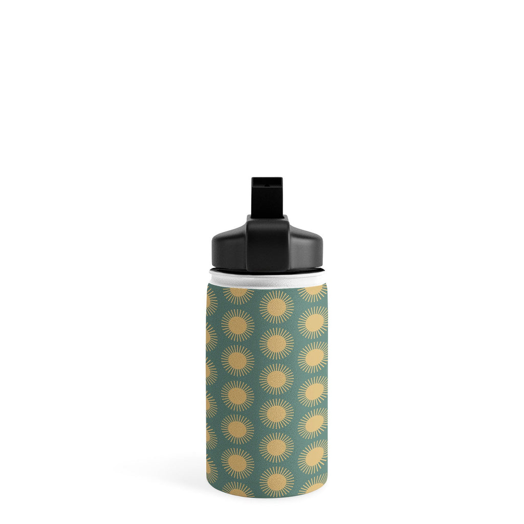 Colour Poems Cheerful Sun Pattern Sage Water Bottle