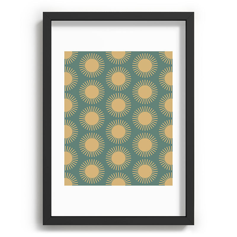 Colour Poems Cheerful Sun Pattern Sage Recessed Framing Rectangle