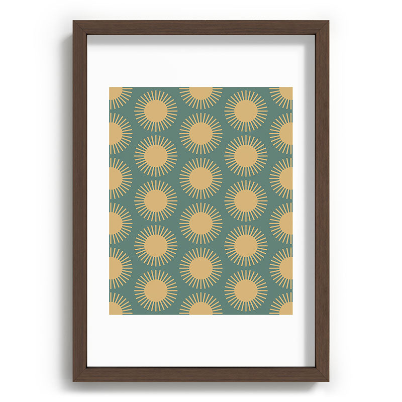 Colour Poems Cheerful Sun Pattern Sage Recessed Framing Rectangle