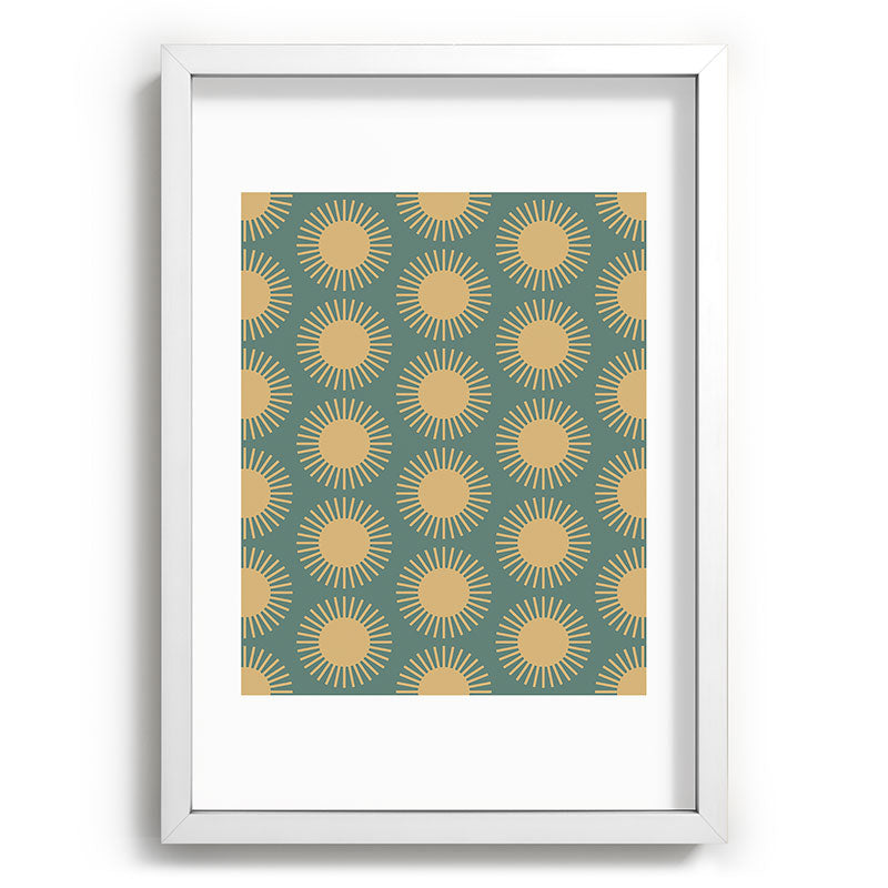 Colour Poems Cheerful Sun Pattern Sage Recessed Framing Rectangle