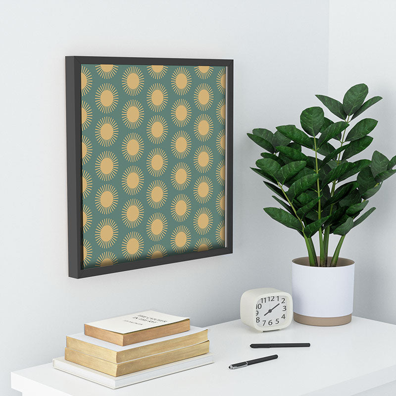 Colour Poems Cheerful Sun Pattern Sage Recessed Framing Square