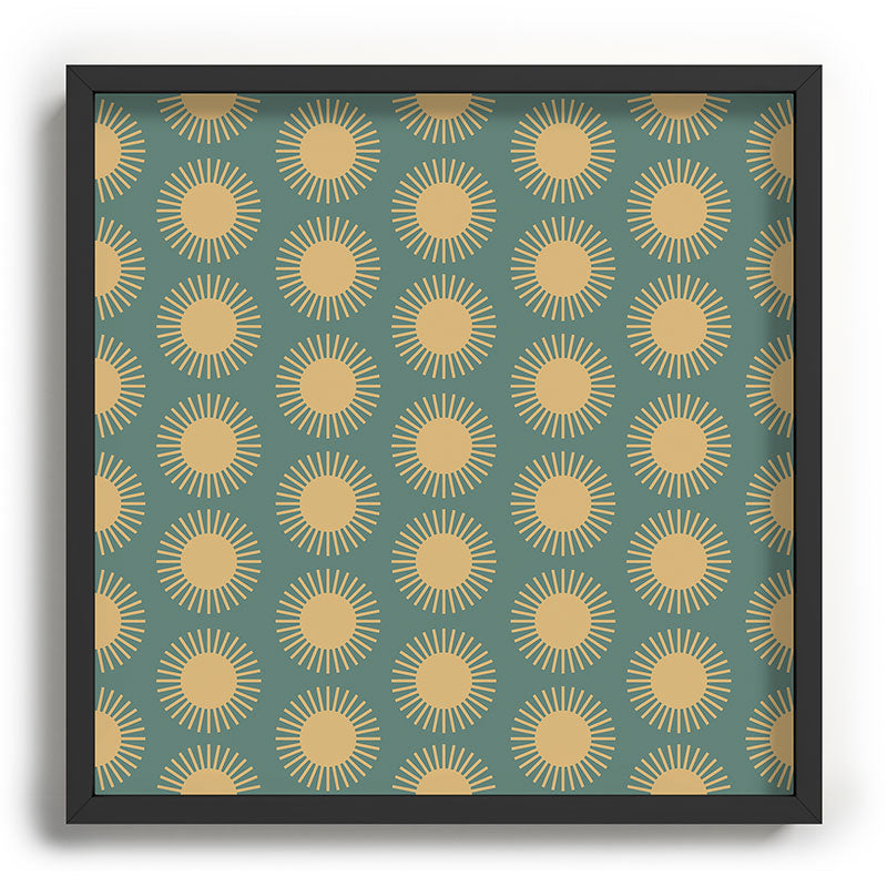 Colour Poems Cheerful Sun Pattern Sage Recessed Framing Square