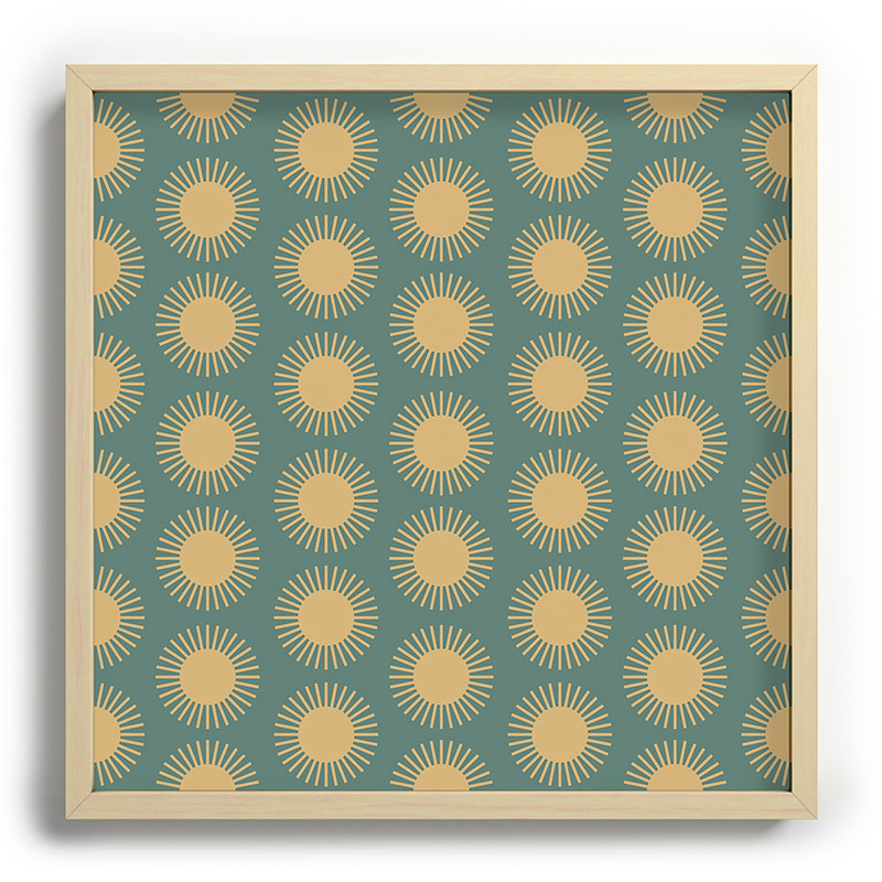 Colour Poems Cheerful Sun Pattern Sage Recessed Framing Square