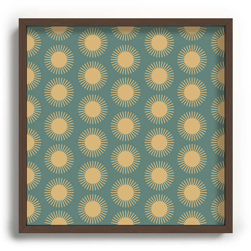 Colour Poems Cheerful Sun Pattern Sage Recessed Framing Square