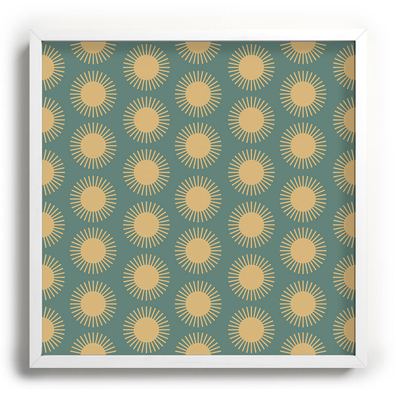 Colour Poems Cheerful Sun Pattern Sage Recessed Framing Square