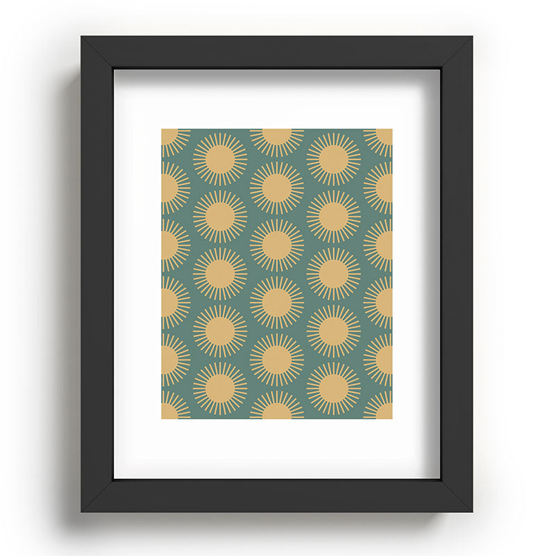 Colour Poems Cheerful Sun Pattern Sage Recessed Framing Rectangle