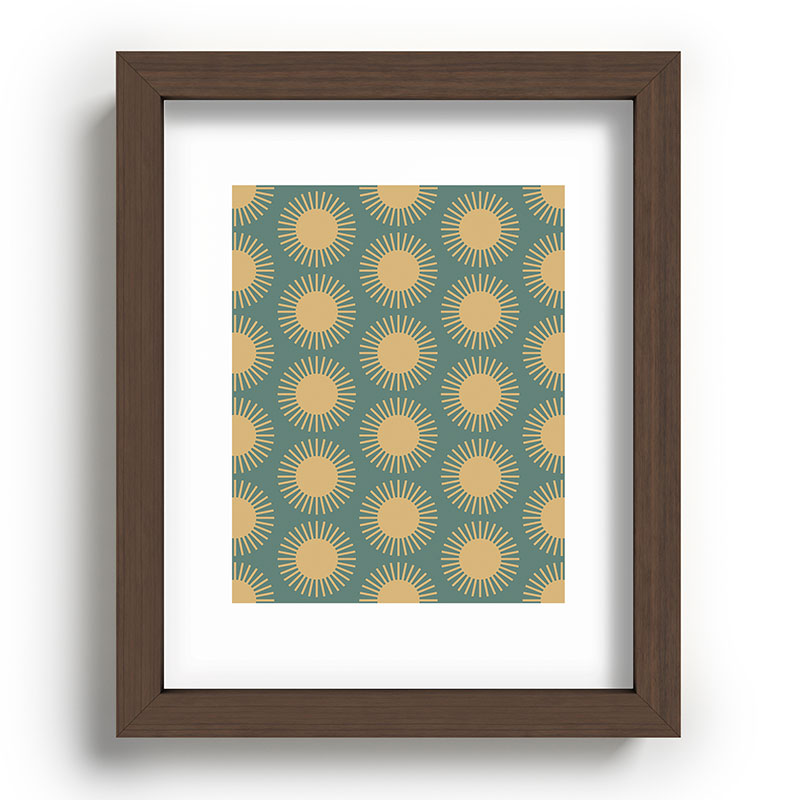 Colour Poems Cheerful Sun Pattern Sage Recessed Framing Rectangle