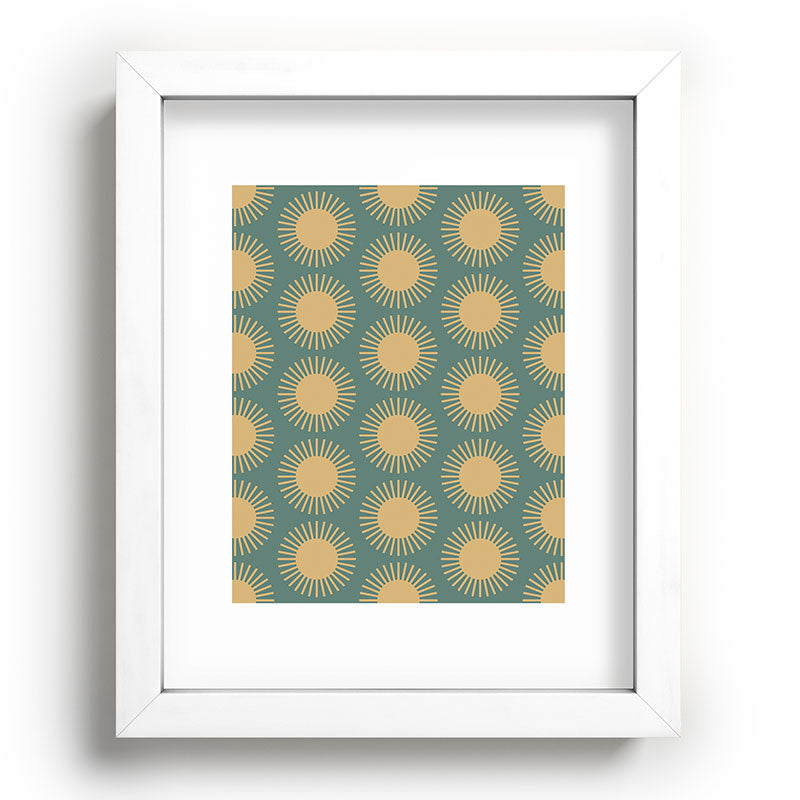 Colour Poems Cheerful Sun Pattern Sage Recessed Framing Rectangle