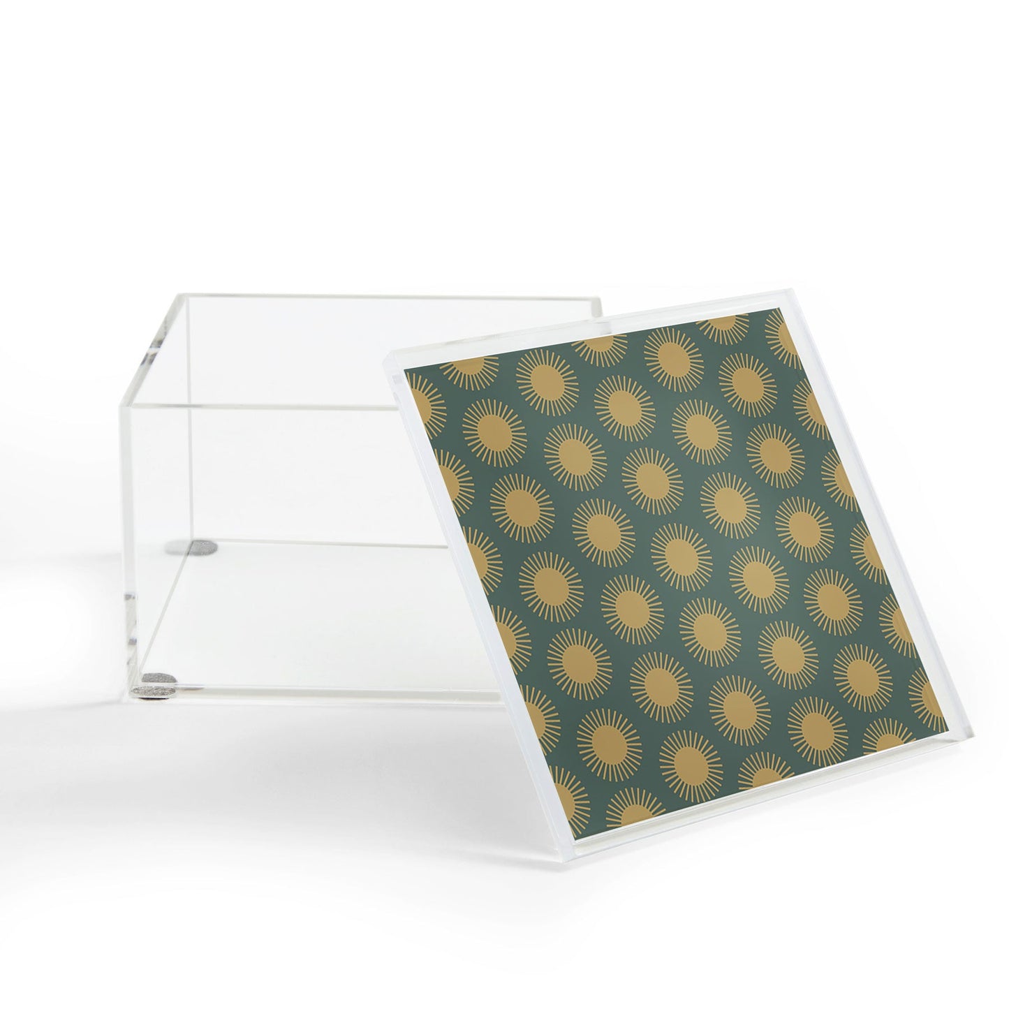 Colour Poems Cheerful Sun Pattern Sage Acrylic Box