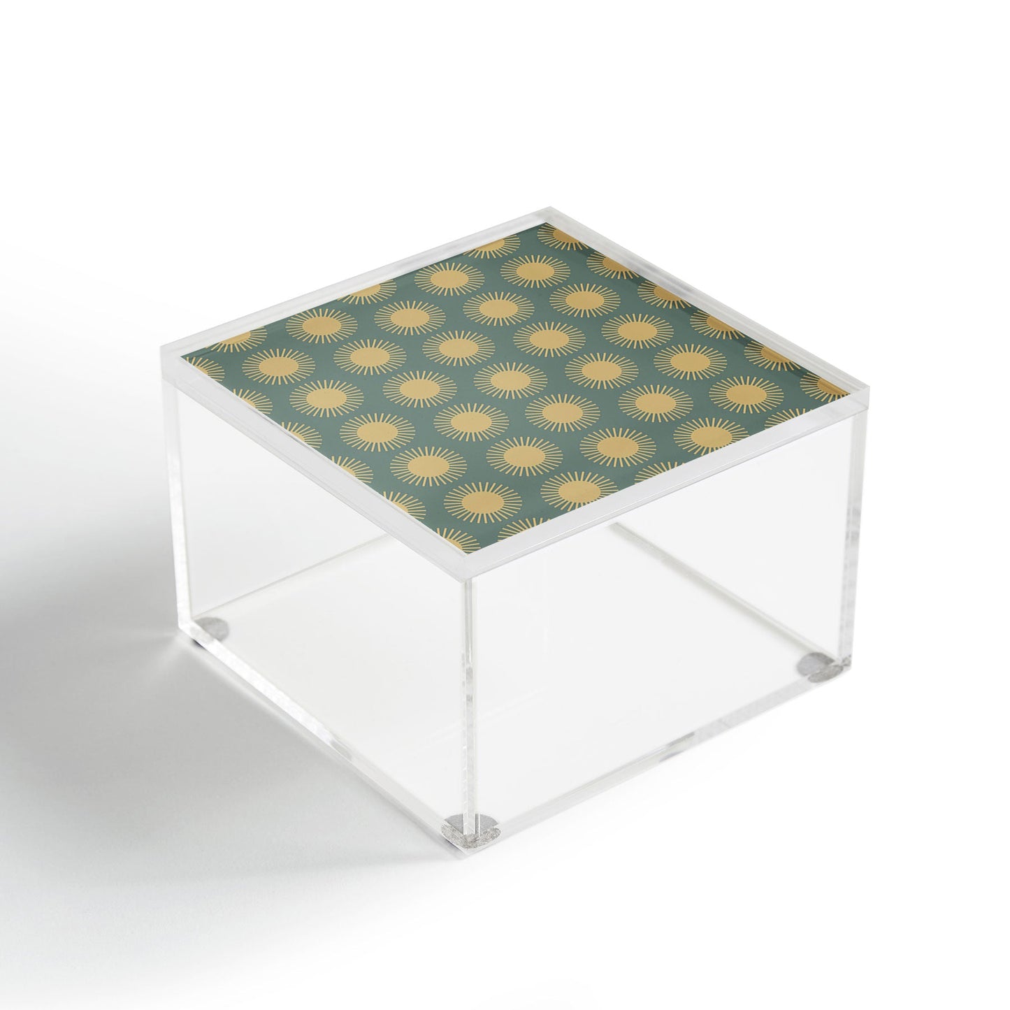 Colour Poems Cheerful Sun Pattern Sage Acrylic Box