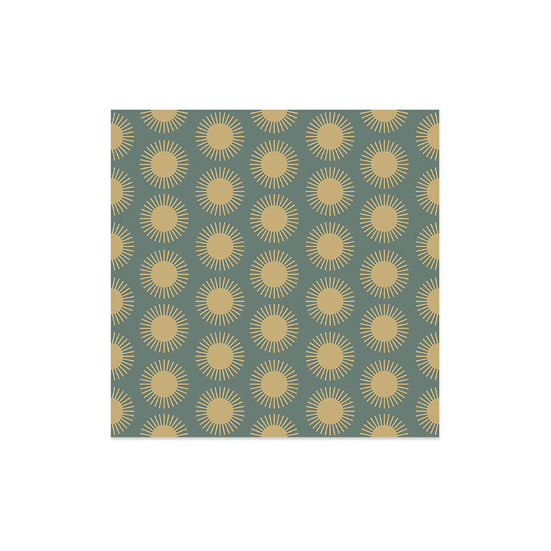 Colour Poems Cheerful Sun Pattern Sage Art Print