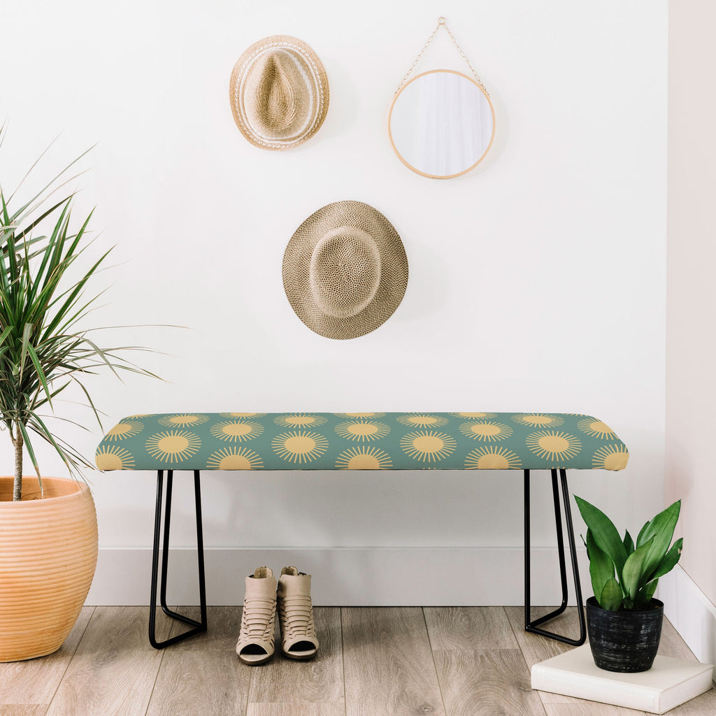 Colour Poems Cheerful Sun Pattern Sage Bench