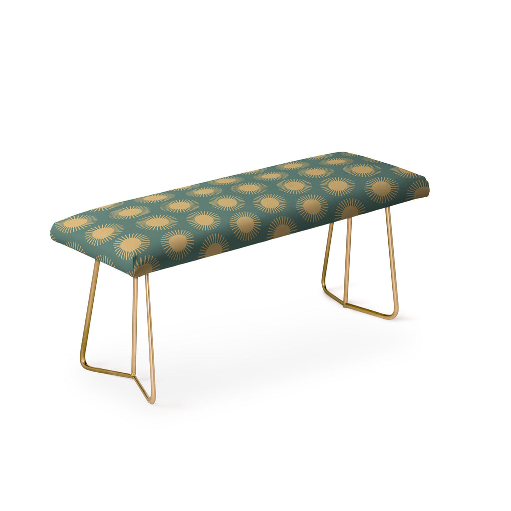 Colour Poems Cheerful Sun Pattern Sage Bench