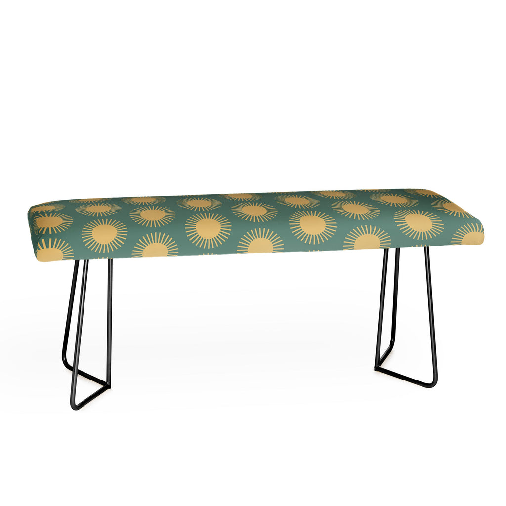 Colour Poems Cheerful Sun Pattern Sage Bench