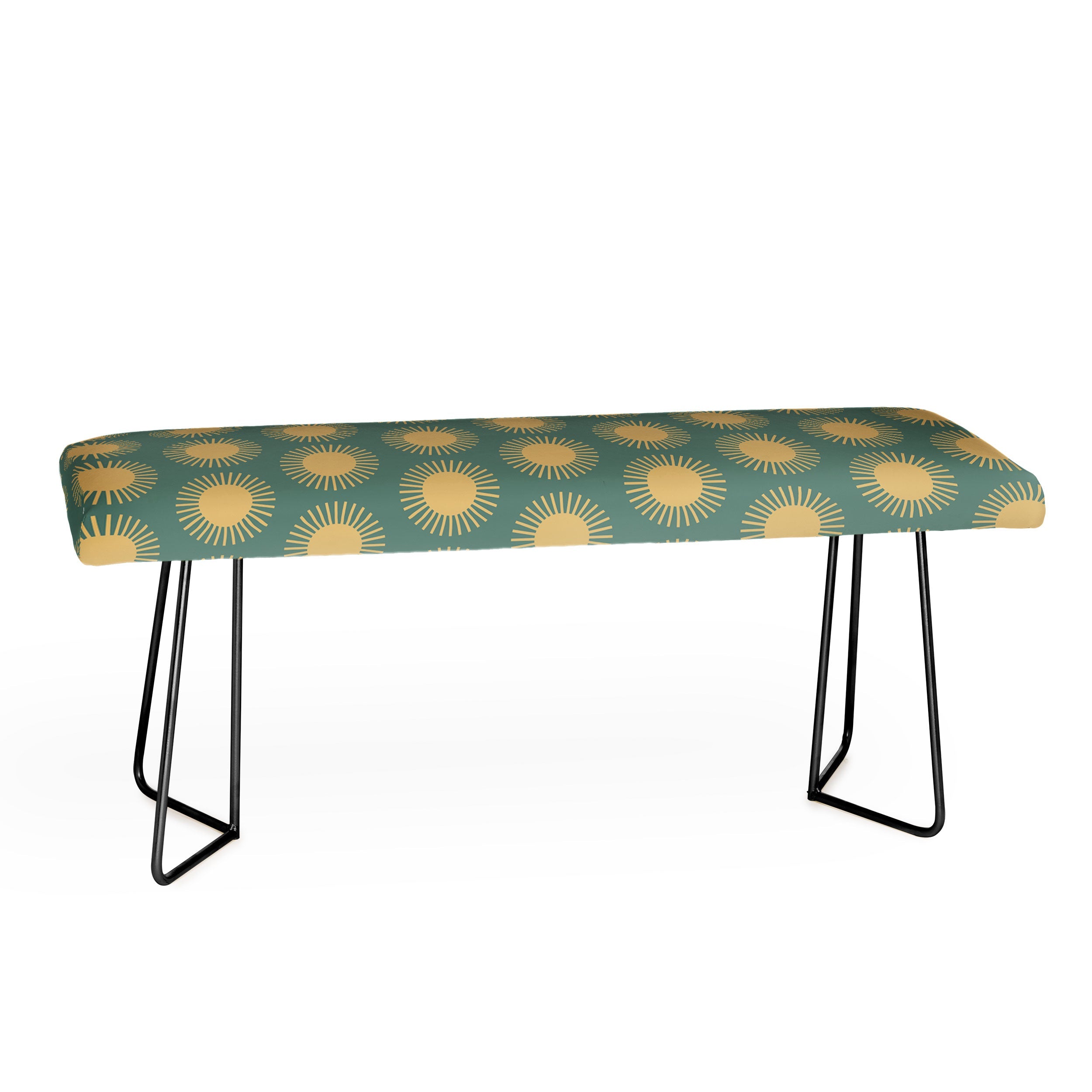 Colour Poems Cheerful Sun Pattern Sage Bench