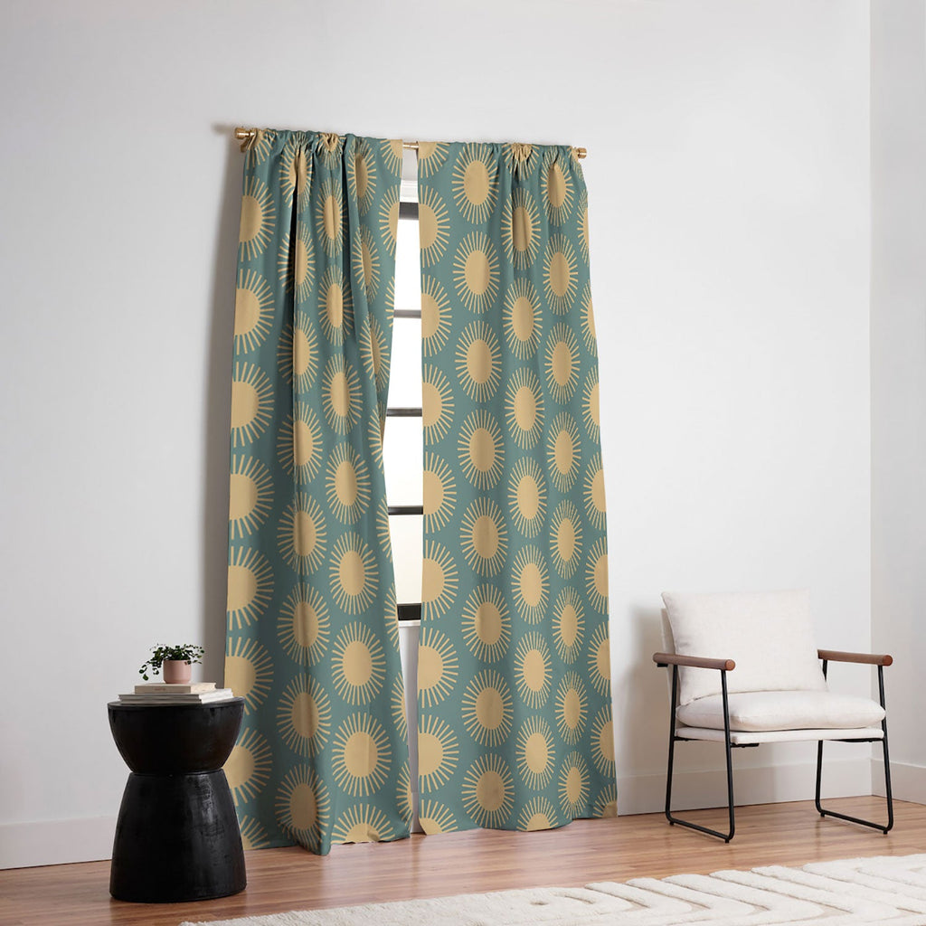 Colour Poems Cheerful Sun Pattern Sage Blackout Non Repeat