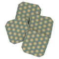 Colour Poems Cheerful Sun Pattern Sage Coaster Set