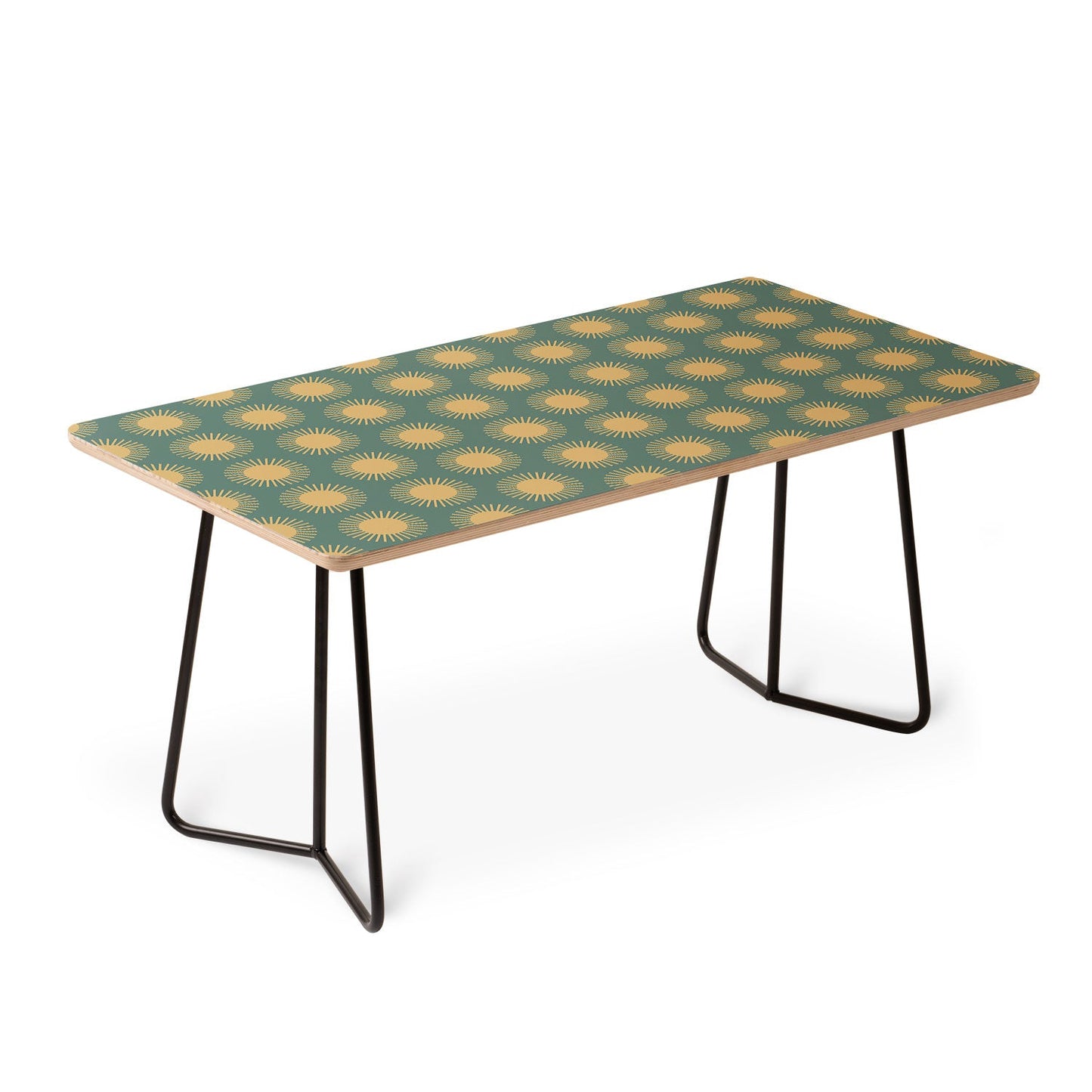 Colour Poems Cheerful Sun Pattern Sage Coffee Table