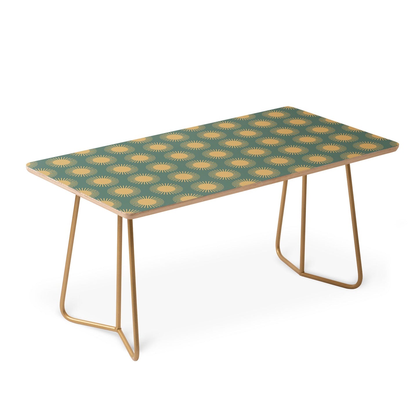 Colour Poems Cheerful Sun Pattern Sage Coffee Table