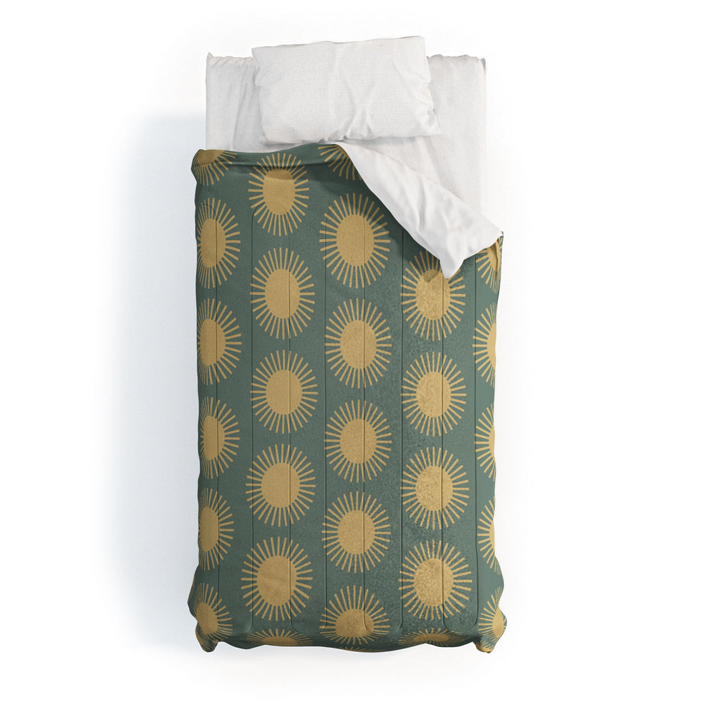 Colour Poems Cheerful Sun Pattern Sage Comforter
